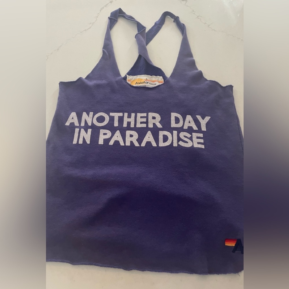 Aviator Nation purple unisex tank size small